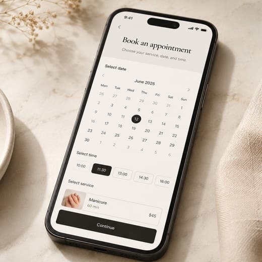 Online booking with Square